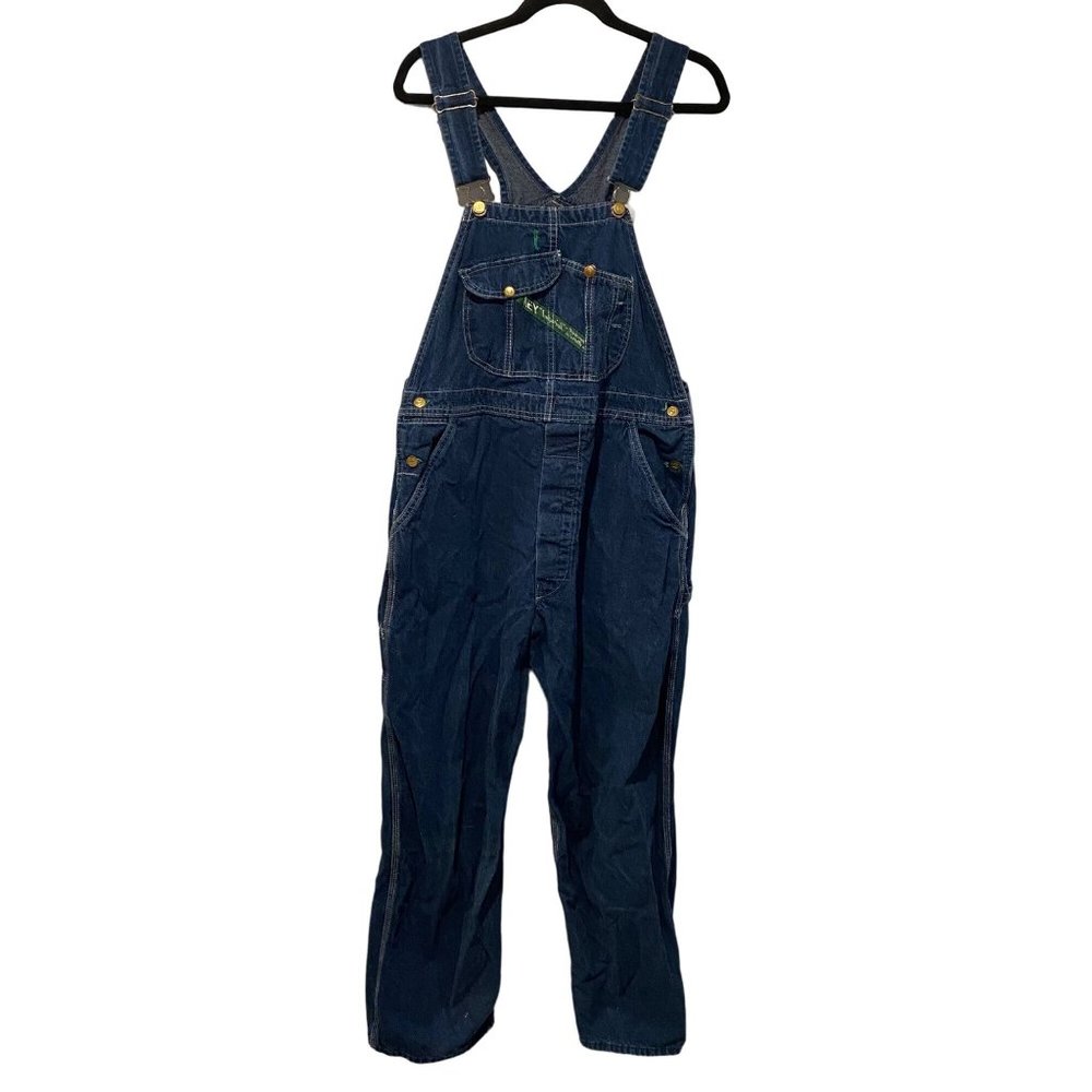 Key Imperial Overalls size W40 x L30 blue denim with pockets and adj. straps